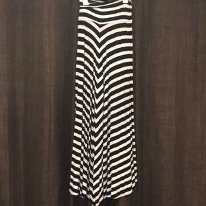striped maxi skirt
